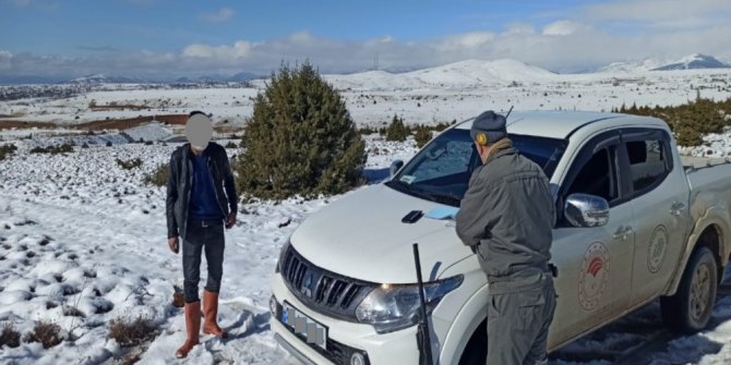 Konya’da belgesiz avlanan 4 kişiye işlem yapıldı