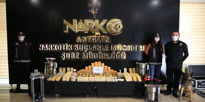 Antalya'da 115 kilo 740 gram eroin ele geçirildi