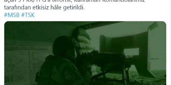MSB: 5 PKK/YPG'li terörist etkisiz hale getirildi