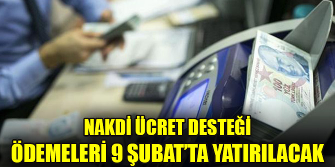 Nakdi Ücret Desteği ödemeleri 9 Şubat’ta yatırılacak