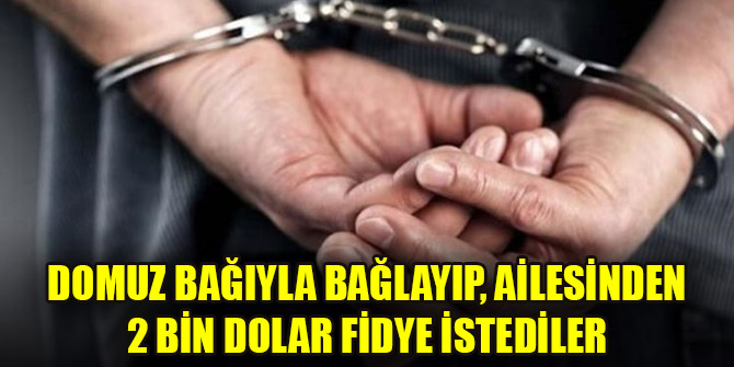 Domuz bağıyla bağlayıp, ailesinden 2 bin dolar fidye istediler