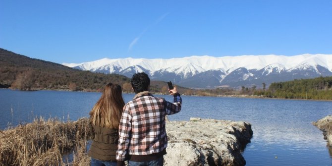 Bu manzarayı izlemek için şehir dışından geldiler