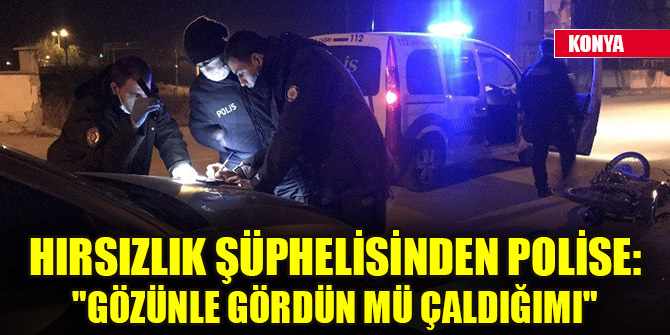 Hırsızlık şüphelisinden polise: "Gözünle gördün mü çaldığımı"