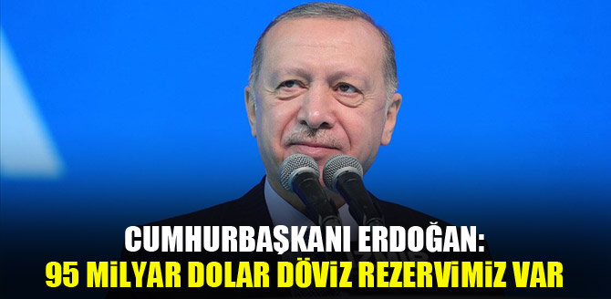 Cumhurbaşkanı Erdoğan: 95 milyar dolar döviz rezervimiz var