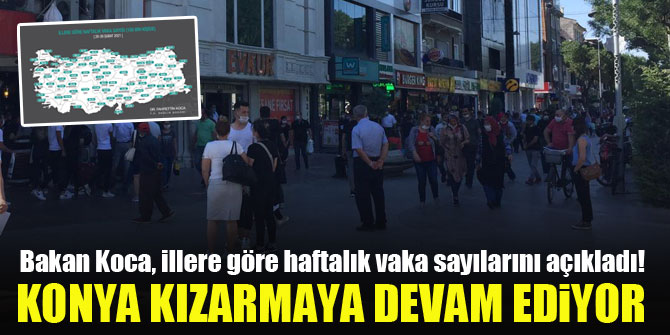 Bakan Koca, illere göre haftalık vaka sayılarını açıkladı! Konya kızarmaya devam ediyor