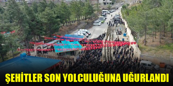 Şehitler son yolculuğuna uğurlandı