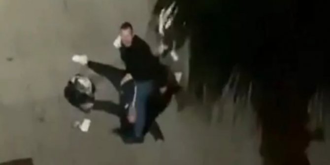 Samsun'da sokak ortasında bir kadına şiddet uygulayan zanlı gözaltına alındı