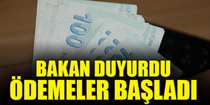 Ödemeler başladı
