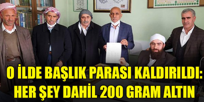 O ilde başlık parası kaldırıldı: Her şey dahil 200 gram altın