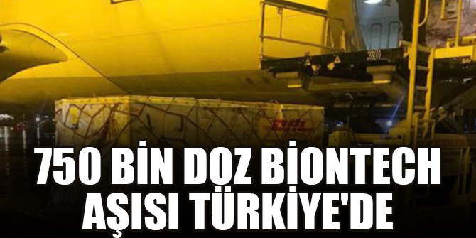 750 bin doz BioNTech aşısı Türkiye'ye geldi