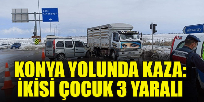 Konya yolunda kaza: İkisi çocuk 3 yaralı