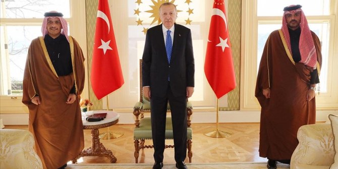Cumhurbaşkanı Erdoğan, Katar Dışişleri Bakanı Al Sani'yi kabul etti