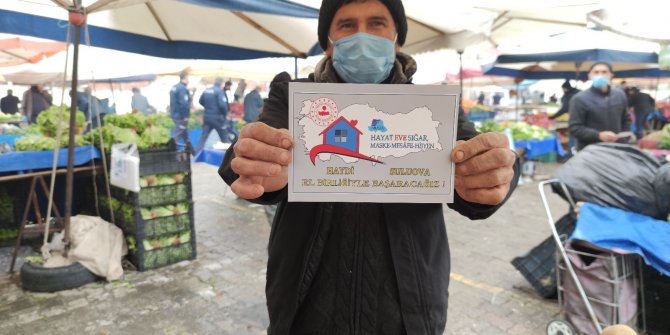 4 ay sonra kurulan ilk cumartesi pazarında vatandaşlara uyarı