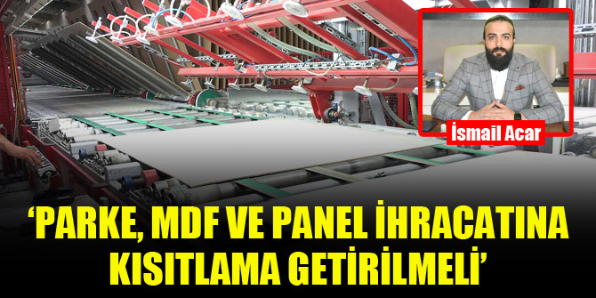 ‘Parke, MDF ve Panel ihracatına kısıtlama getirilmeli’