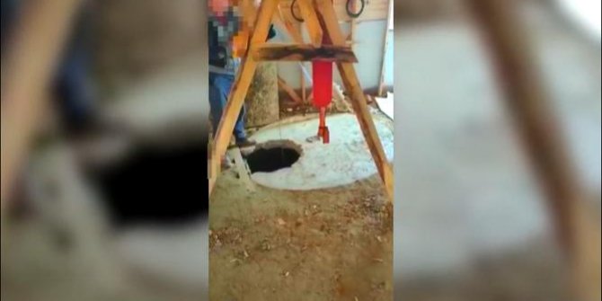 Define bulmak amacıyla kulübede kuyu açan 4 kişi suçüstü yakalandı