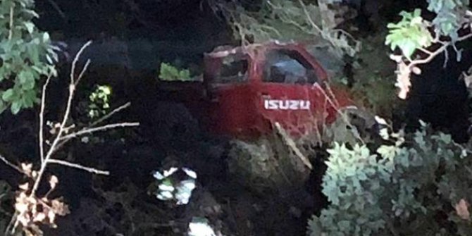 Kamyonet uçuruma devrildi: 1 kişi öldü, 4 kişi yaralandı
