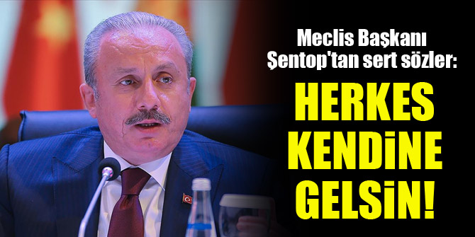 Meclis Başkanı Şentop'tan sert sözler: Herkes kendine gelsin!