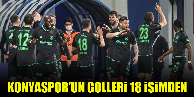 Konyaspor’un golleri 18 isimden