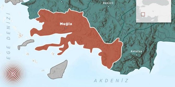 Datça açıklarında 4,1 büyüklüğünde deprem