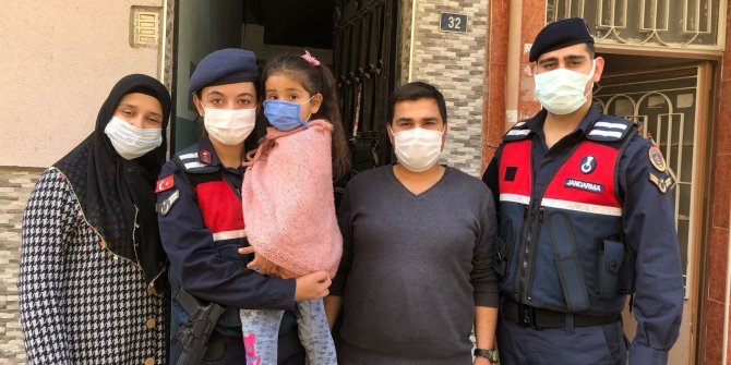 Kaybolan küçük kız jandarma tarafından bulundu