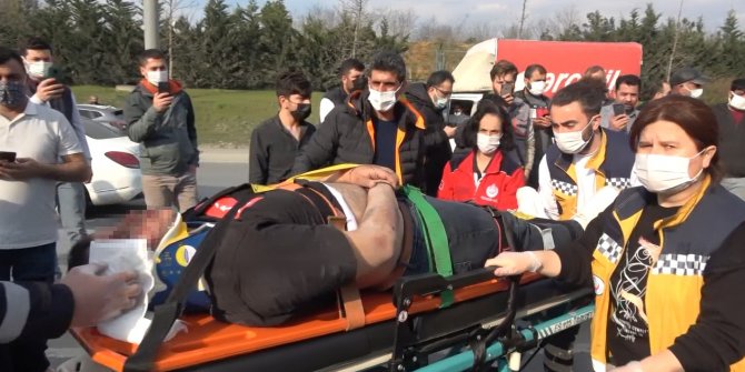 Hafriyat kamyonu ile otomobil çarpıştı: 1 yaralı