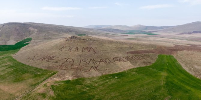 Vatan sevgisini dağlara yazdı