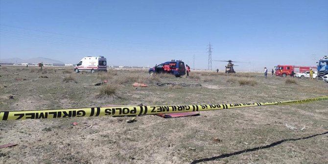 Konya'da düşen uçağın şehit pilotu için başsağlığı mesajları