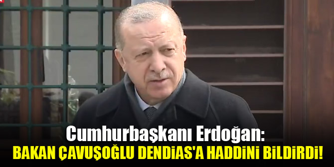 Cumhurbaşkanı Erdoğan: Bakan Çavuşoğlu Dendias'a haddini bildirdi!