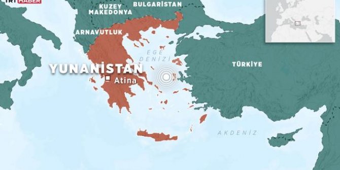 Yunanistan’da 3,5 büyüklüğünde deprem