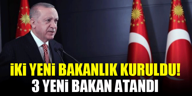 İki yeni bakanlık kuruldu! 3 yeni bakan atandı