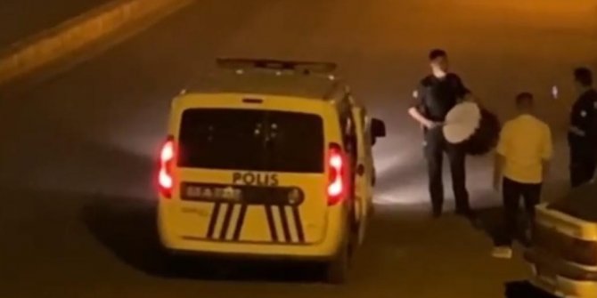 Polis sahurda davul çaldı