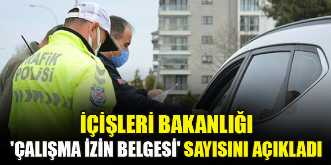 İçişleri Bakanlığı 'çalışma izin belgesi' sayısını açıkladı