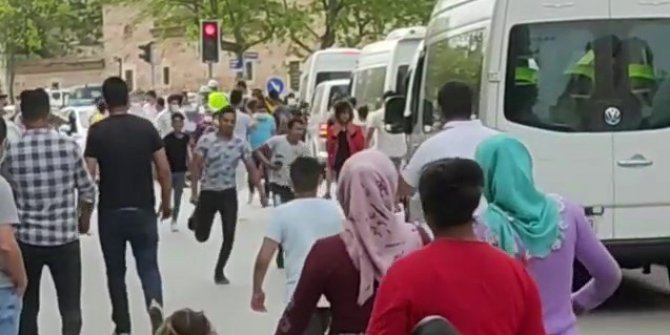 Kısıtlamada konvoy yapmak isteyen vatandaşlara polis engeli