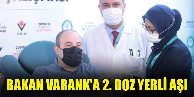 Bakan Varank'a 2. doz yerli aşı
