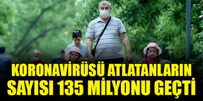 Koronavirüsü atlatanların sayısı 135 milyonu geçti