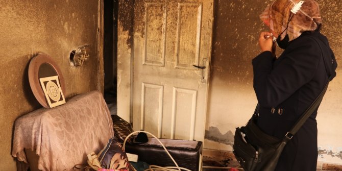 Kanser hastası kadının evi kundaklandı