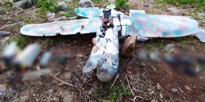 PKK'nın maket uçağı, vurularak düşürüldü