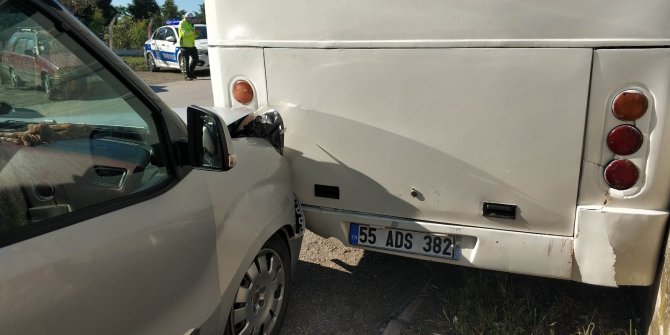 Park halindeki midibüste oynayan çocuklar kazaya sebep oldu