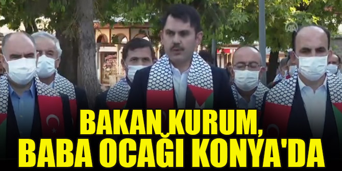 Bakan Kurum, baba ocağı Konya'da bayram namazını kıldı