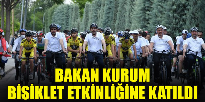 Bakan Kurum bisiklet etkinliğine katıldı