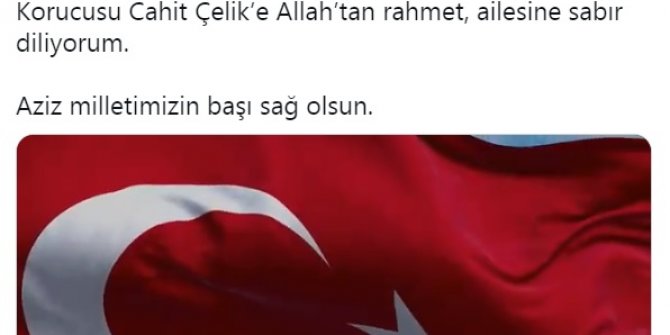 Şehit Güvenlik Korucusu Çelik'e taziye mesajları