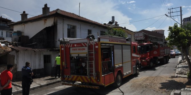 Kerpiç evde çıkan yangın büyümeden söndürüldü