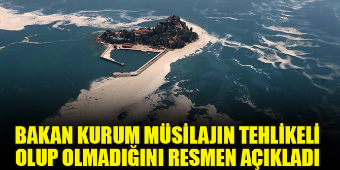 Bakan Kurum müsilajın tehlikeli olup olmadığını resmen açıkladı