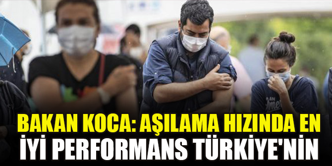 Bakan Koca: Aşılama hızında en iyi performans Türkiye'nin