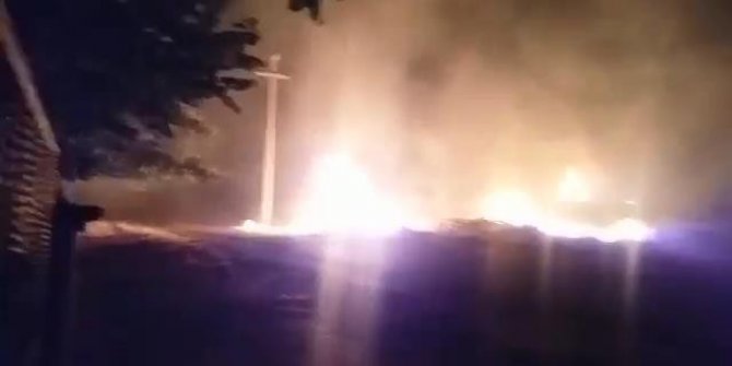 Trafo bomba gibi patladı, korku dolu anlar yaşandı