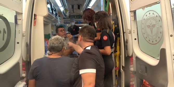 Yangından son anda kurtuldu, ambulans içerisindeki feryadı yürekleri dağladı