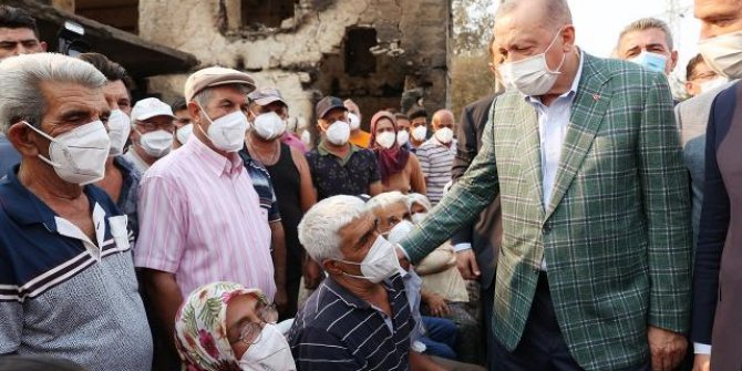 Cumhurbaşkanı Erdoğan'dan afetzedelere ziyaret