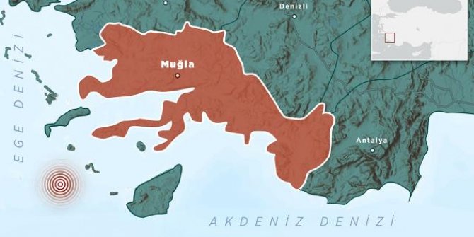 Ege Denizi'nde 5,5 büyüklüğünde deprem