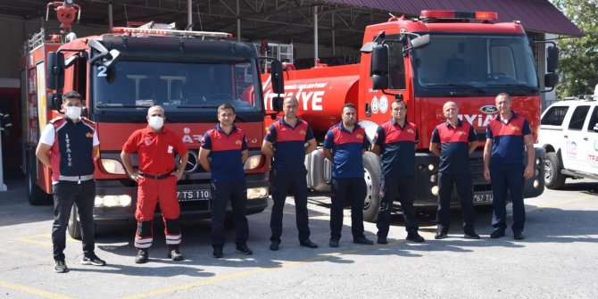 Yangın bölgesine yardıma koştular