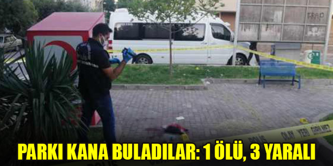 Parkı kana buladılar: 1 ölü, 3 yaralı